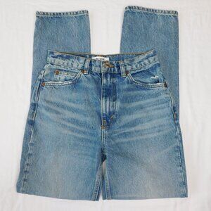 Re/Done Originals 70s Straight Leg Jeans | High Rise | Busted Knee | EUC | 25